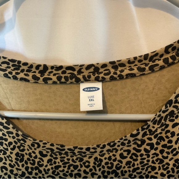 Old Navy Women’s Brown & Black Leopard Print Scoopneck T-Shirt Plus Size XXL - Picture 2 of 11